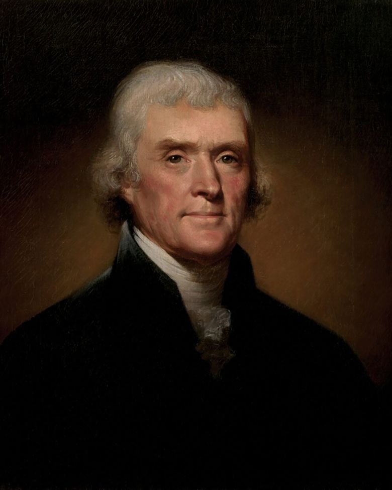 Trump's Freedom 250 gives the founders an AI glow 18 The official presidential portrait of Jefferson by Rembrandt Peale, which the AI image is apparently based on.