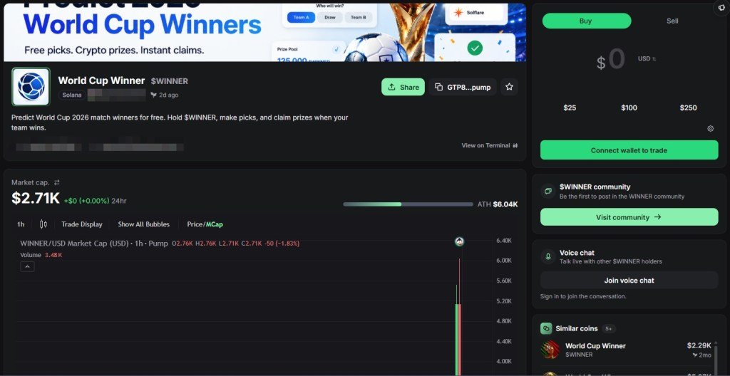 A copycat token on Pump.fun
