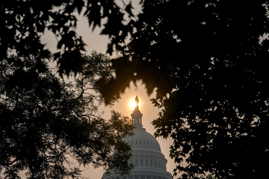 Key Republicans are skeptical as the Trump administration fights for more defense funding 7 The sun rises over the U.S. Capitol on July 17th.