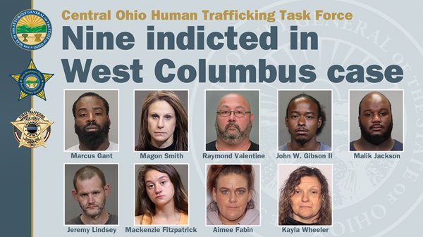 Nine people charged in human trafficking investigation in central