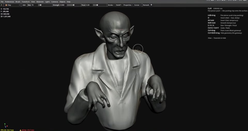 Try ByHand Truong CG Artists free digital sculpting software